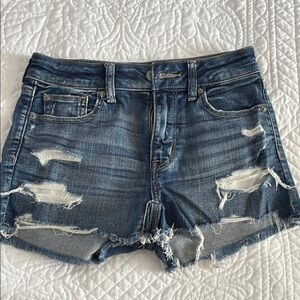 Distressed Denim Shorts